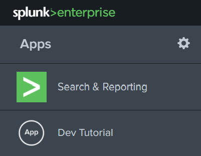App icon in the Apps list in Splunk Web